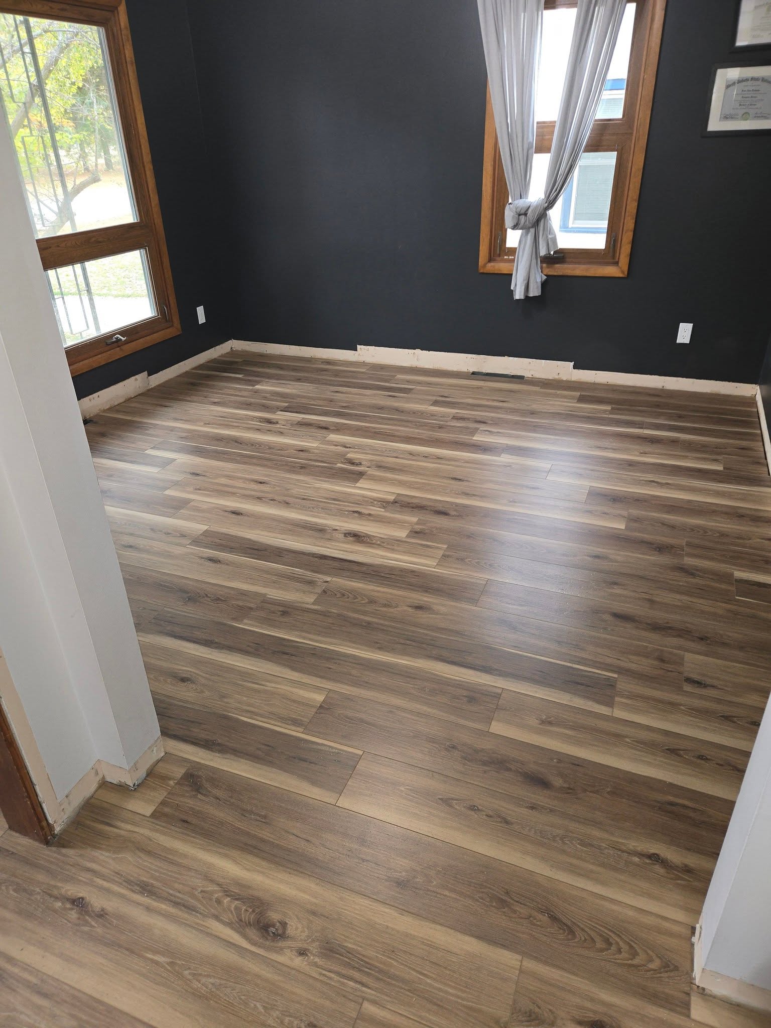 Wide-plank flooring installation